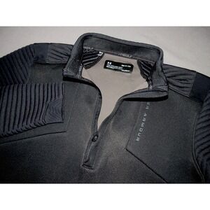 Under Armour Cold Gear GOLF Stretch‎ Black 1/4 Zip Athletic Jacket Men's Small